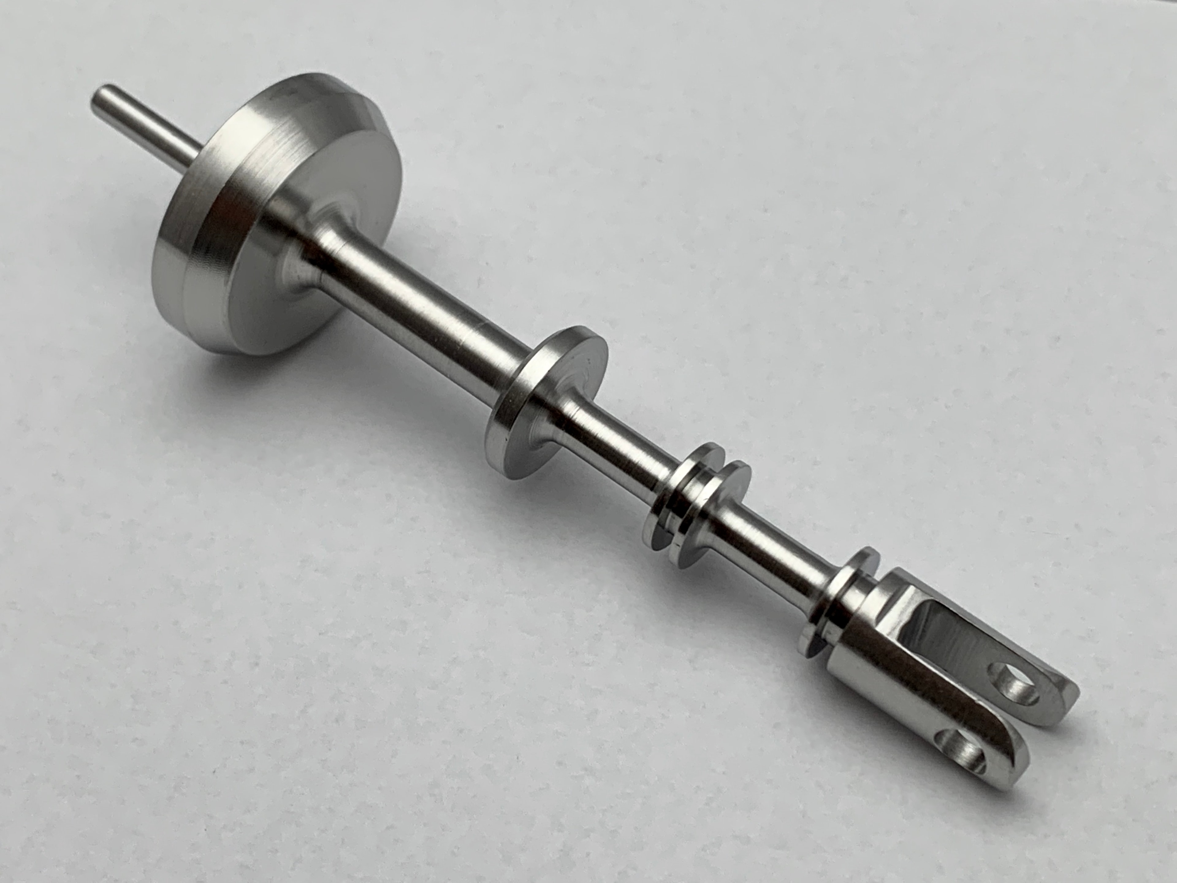 Precision machined stainless steel flange with bolt pattern
